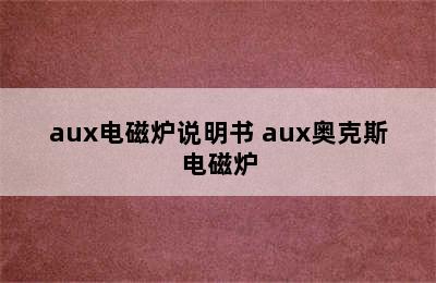 aux电磁炉说明书 aux奥克斯电磁炉